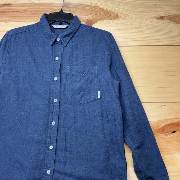 Stio Shirt Womens Small Blue Dovetail Flannel Button Up Long Sleeve Outdoors - Picture 1 of 12